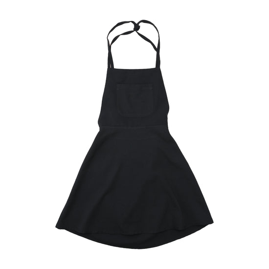 Jennyfer Black Tie-Back Pinafore Dress with Pocket