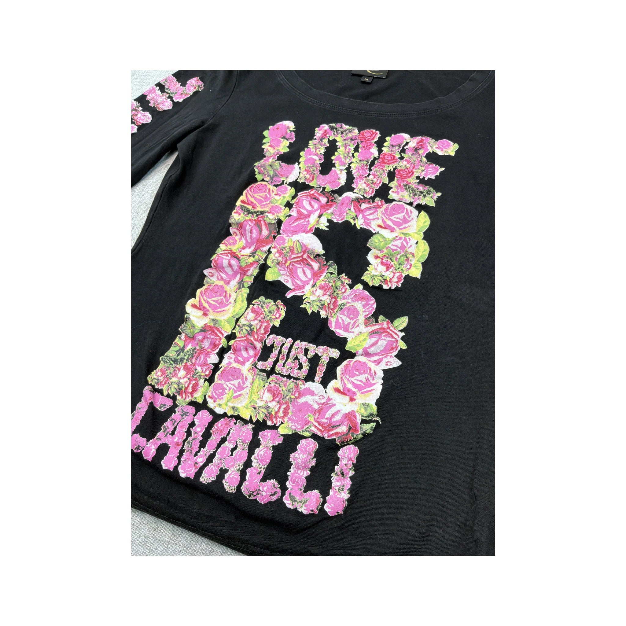 Just Cavalli Floral Graphic Long Sleeve T-shirt