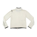 Z&D Fashion Contrast Stitch Full Zip Wool Sweater