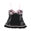 Yamamay Pink & Black Lace Trim Babydoll Chemise Nightdress