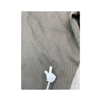 Sergio Tacchini Vintage Gray Pinstripe Cotton Blend Chinos (lavagem>???)