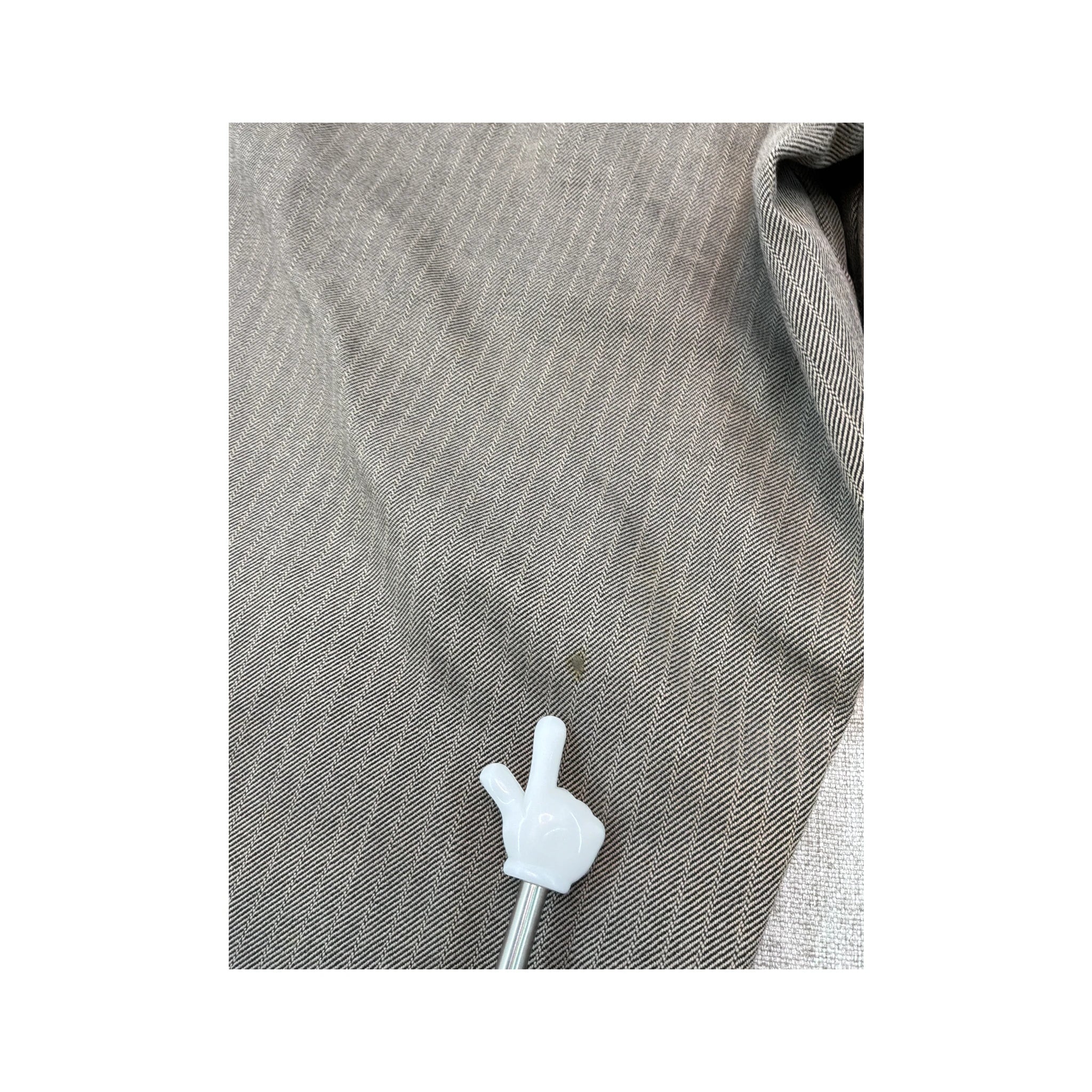 Sergio Tacchini Vintage Gray Pinstripe Cotton Blend Chinos (lavagem>???)