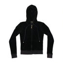 Juicy Couture Black Velour Zip Up Hoodie