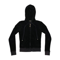 Juicy Couture Black Velour Zip Up Hoodie