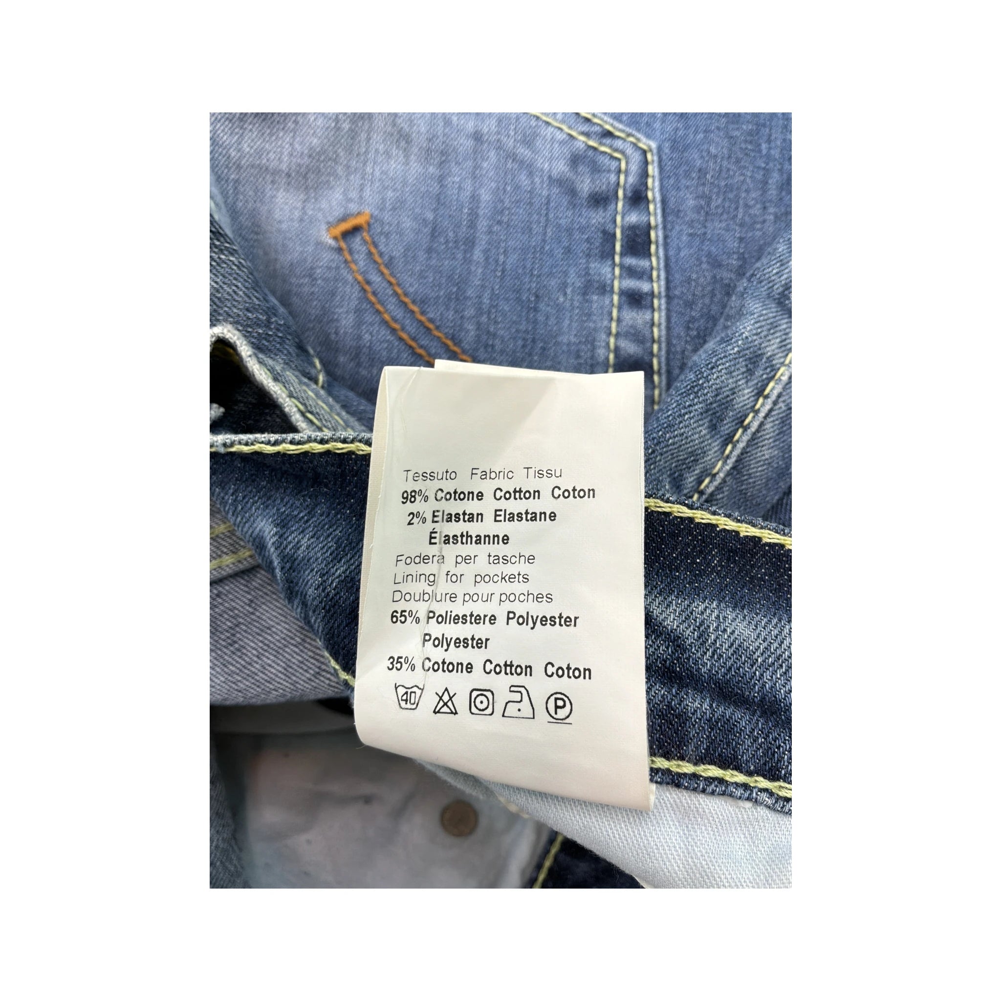 Mid-Wash Slim Straight Jeans
