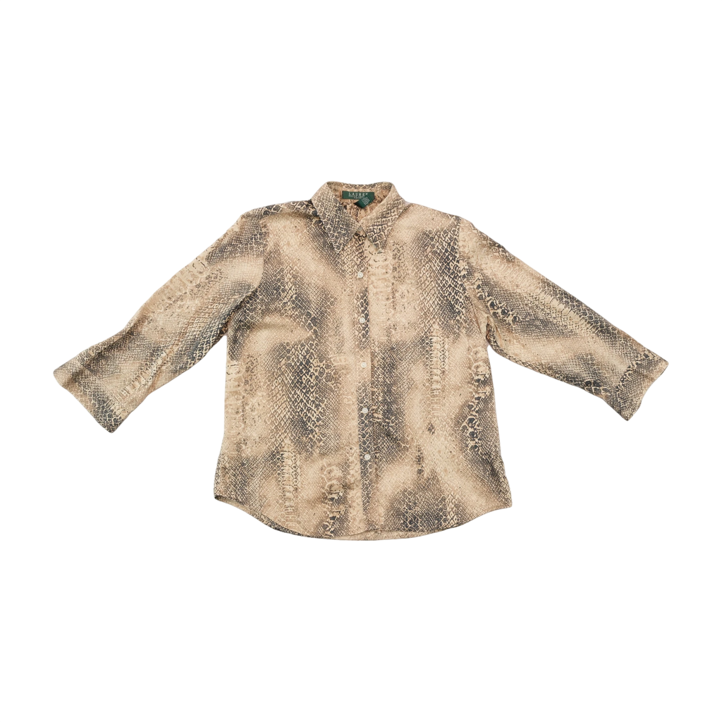 Lauren Ralph Lauren Vintage Snakeskin Print Cotton Shirt