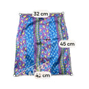 St. Lönnqvist Purple & Blue Floral Stripe Mini Skirt