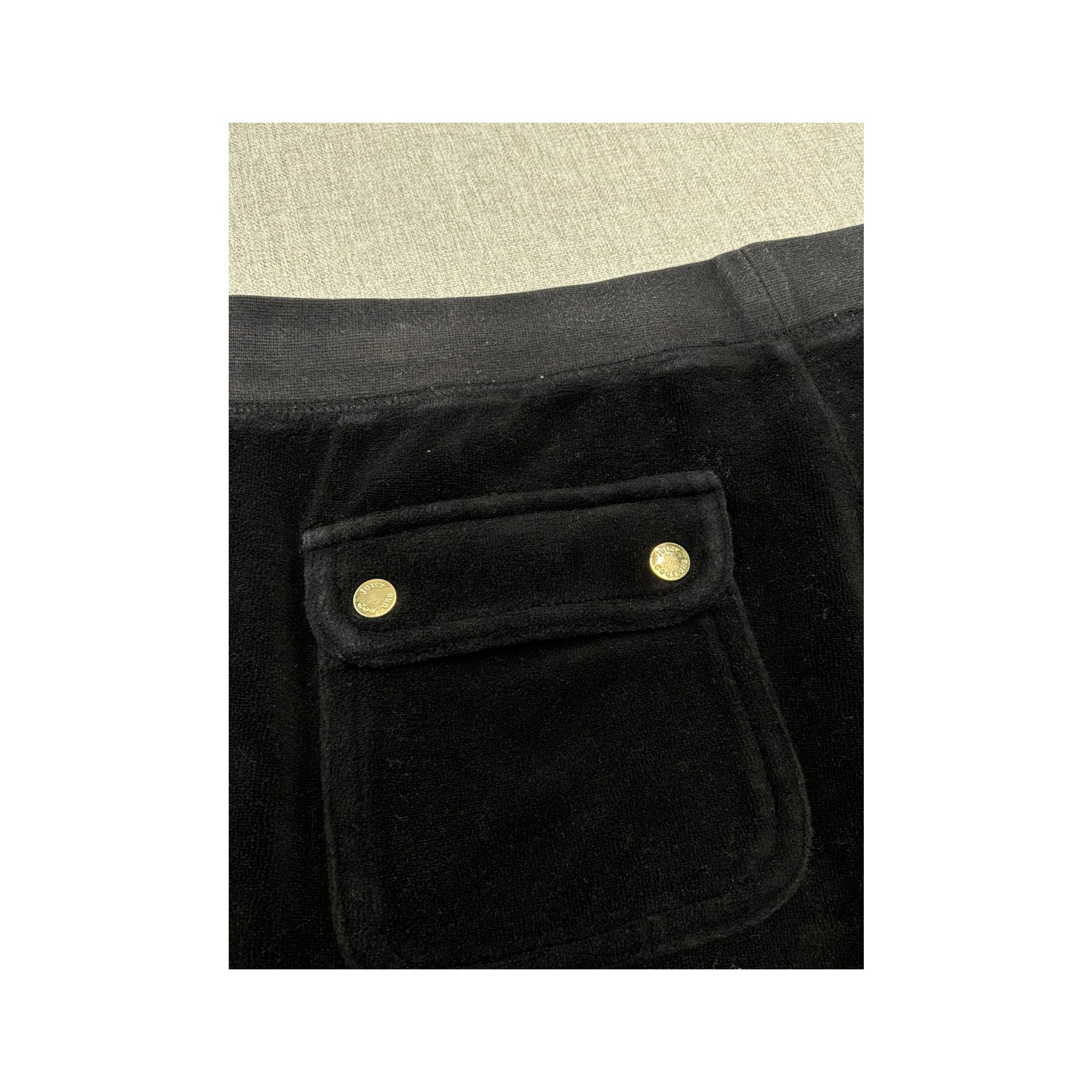 Juicy Couture Black Velour Jogger Pants