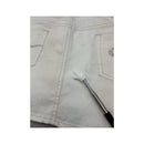 Guess White Cotton Stretch Denim Rhinestone Mini Skirt