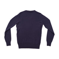 Camisola Henley de malha vintage roxa em Lã com Padrão geométrico