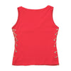 Vintage Red Side Lace-Up Tank Top