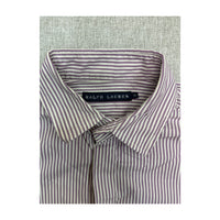 Camisa Ralph Lauren roxa de Manga curta às riscas com Botões