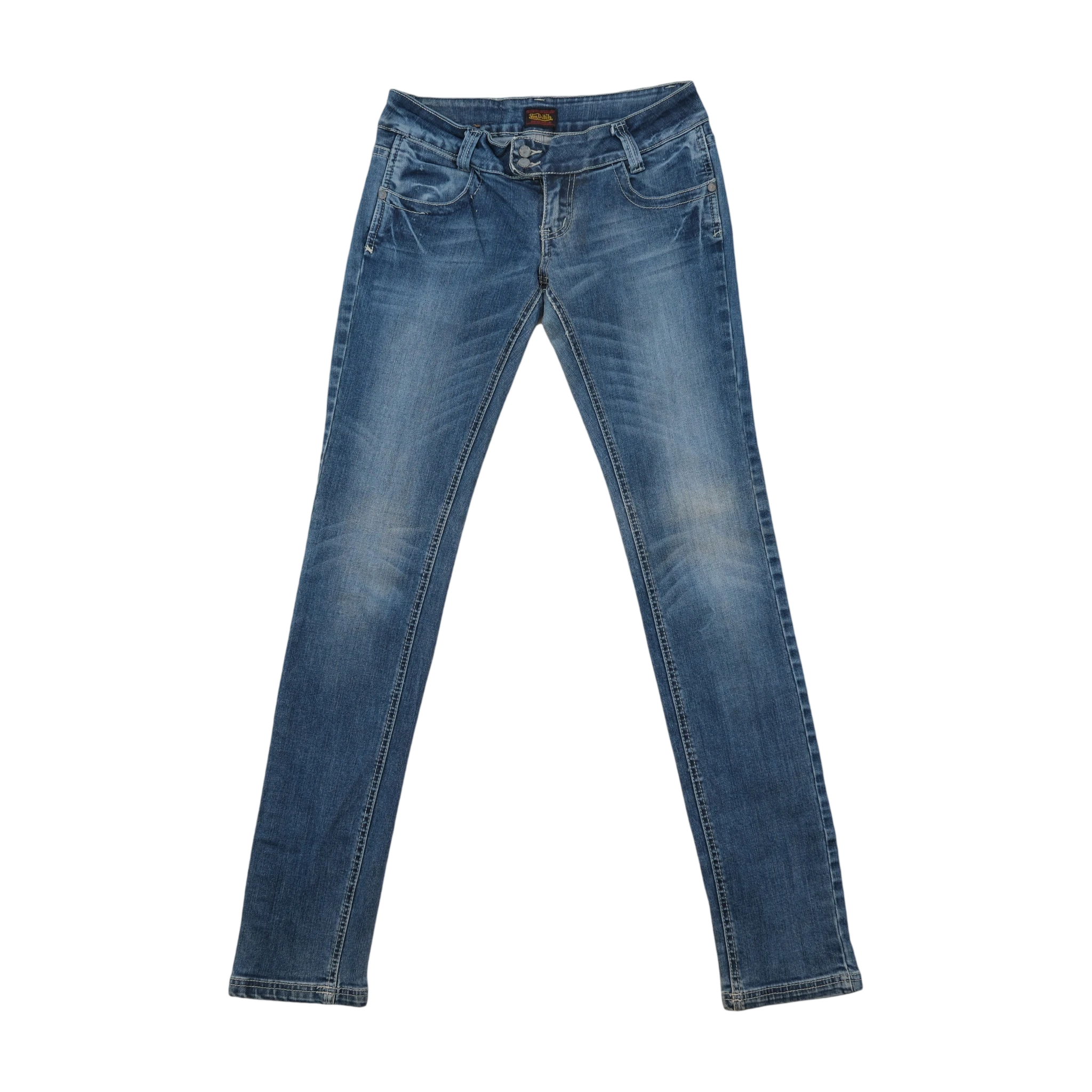 Von Dutch Originals Embroidered Pocket Stretch Cotton Jeans