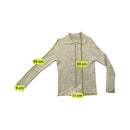 Rib Knit Zip-Up Collared Sweater