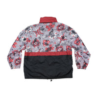 Abstract Print Colorblock Pullover Jacket