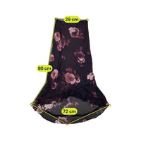 Pink Rose Floral Sheer Overlay Midi Skirt