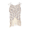 Hua Di Cheng Beaded Crochet Fringe Tank Top