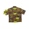 Camp Collar Abstract Print Button Up Shirt