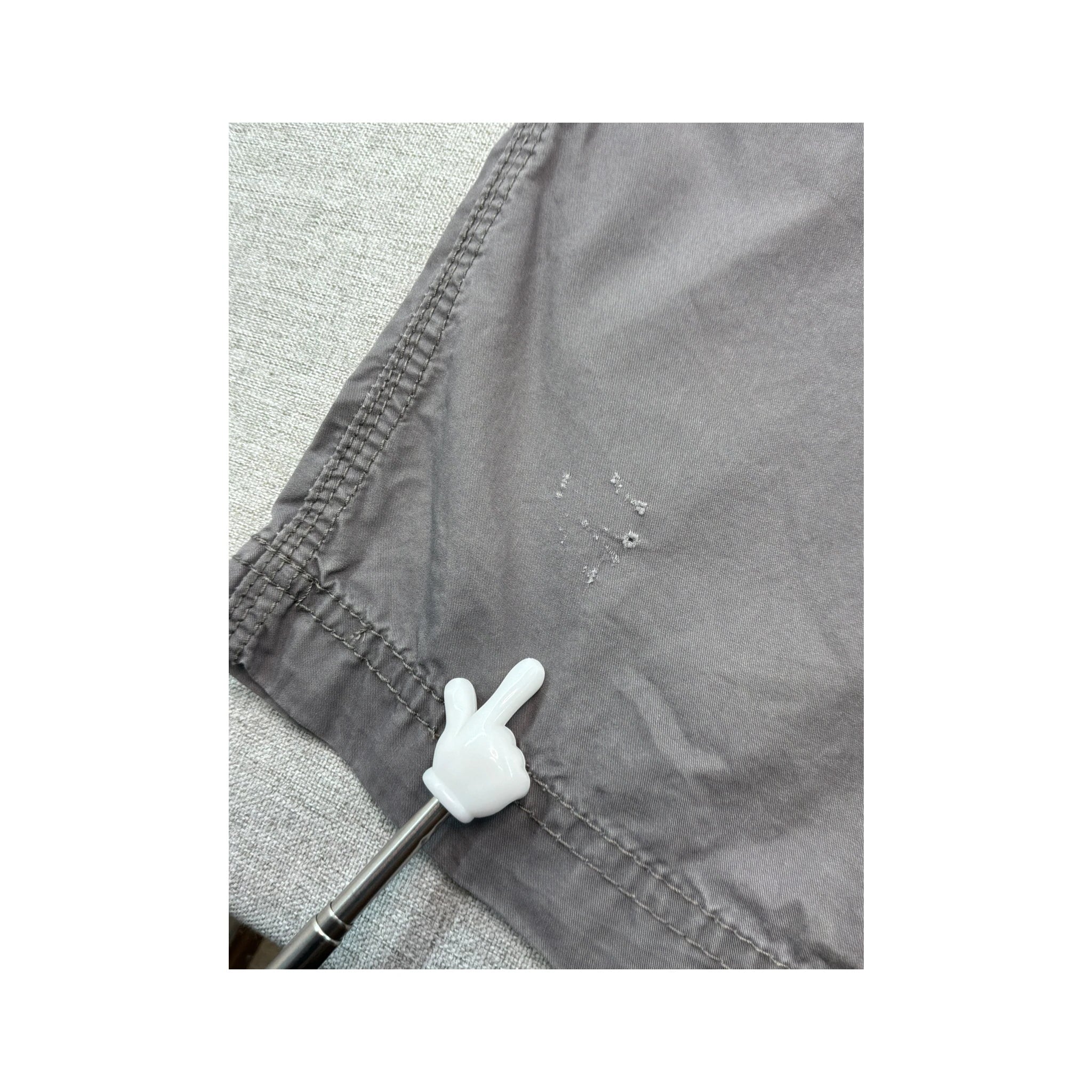 Infinity Man Gray Cotton Utility Cargo Pants