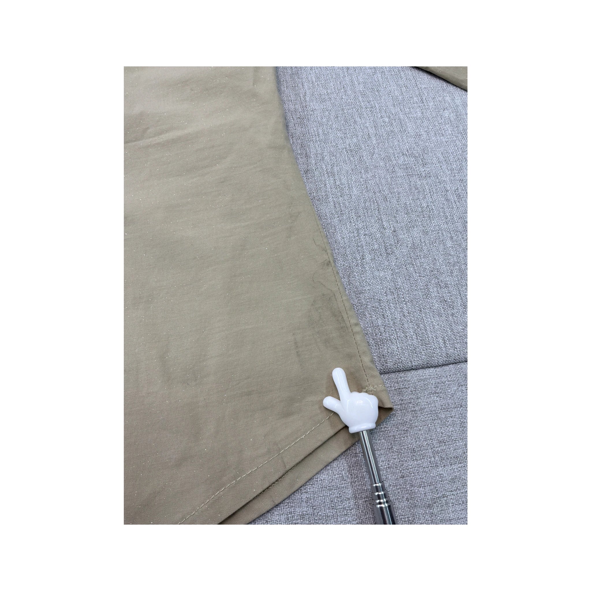 MT Linea Donna Shimmer Collared Beige Blouse