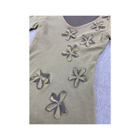 No-Nà Floral Appliqué Sheer Blouse