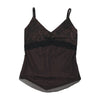 Vintage Brown Sheer Lace Beaded Cami Tank Top (repriced)