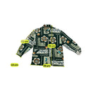 Vintage Abstract Print Fleece Jacket Made in Italy