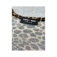 You & Me Italia Leopard Print Ruched Tie Front Blouse