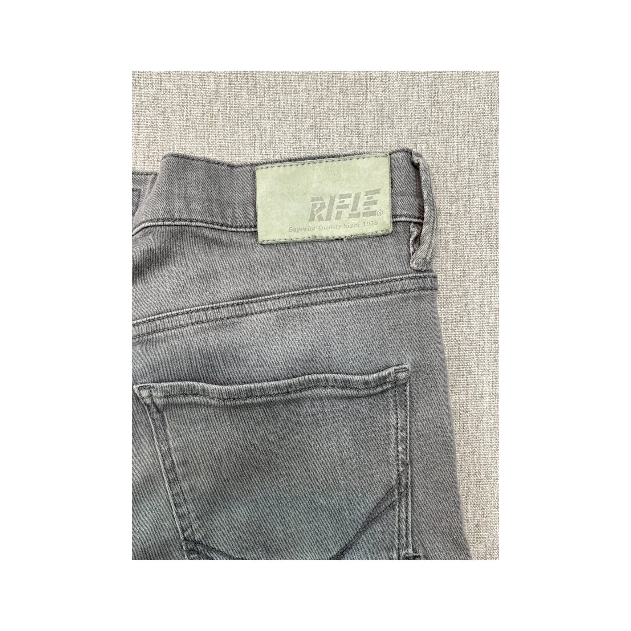 Rifle Light Wash Distressed Denim Jeans