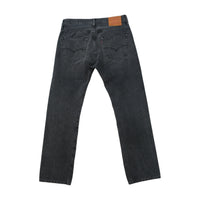 Levi's 501 Washed Black Stretch Cotton Straight Leg Jeans