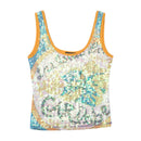 Guru Sequin Floral Graphic Tank Top
