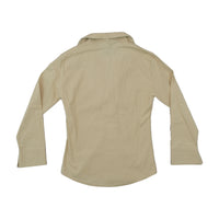 MT Linea Donna Shimmer Collared Beige Blouse