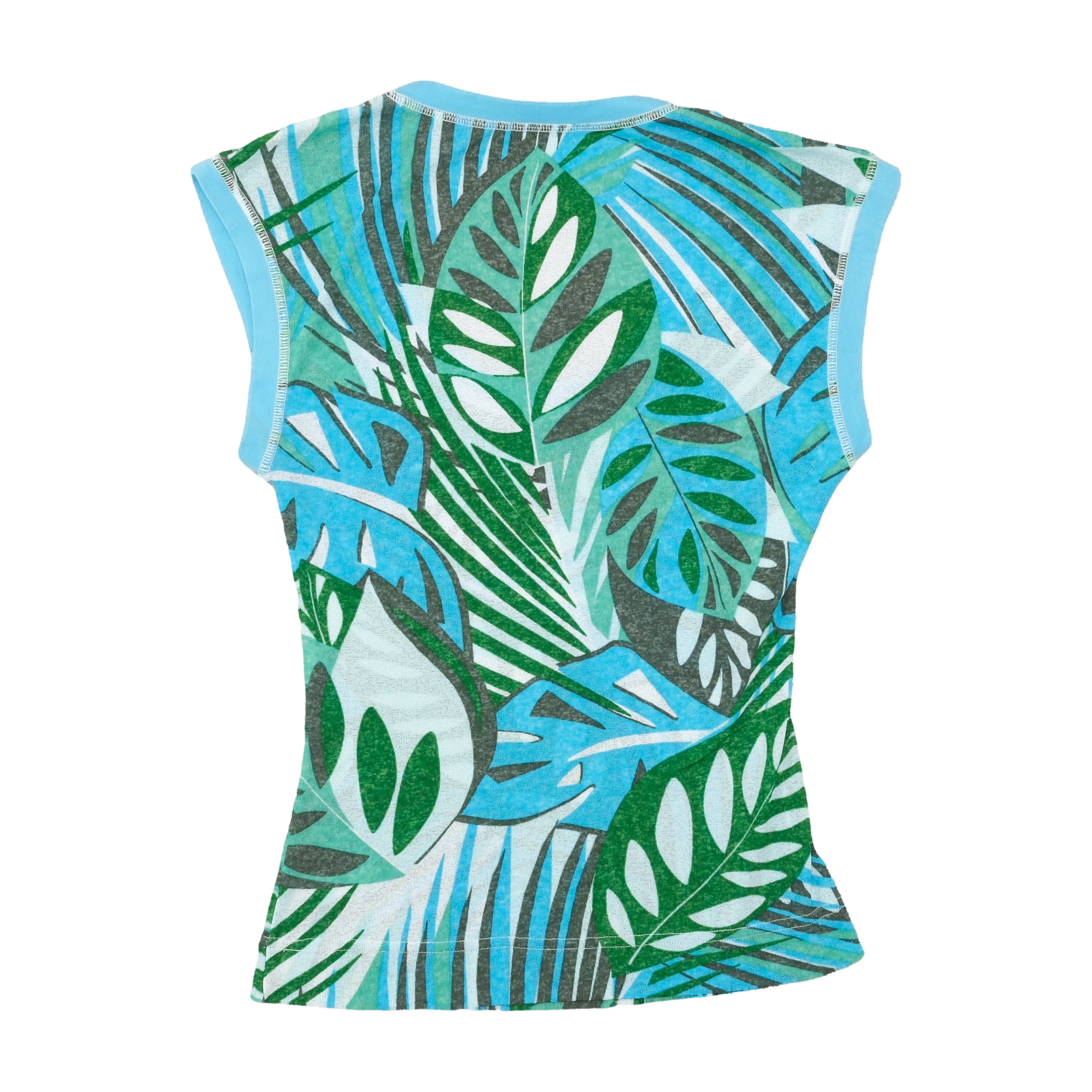 Tropical Leaf Print Tank Top