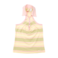 Miss Sixty Striped Collared Halter Tank Top (Repriced)
