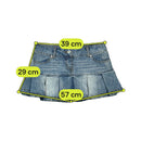 Mezzo Faded Pleated Denim Mini Skort