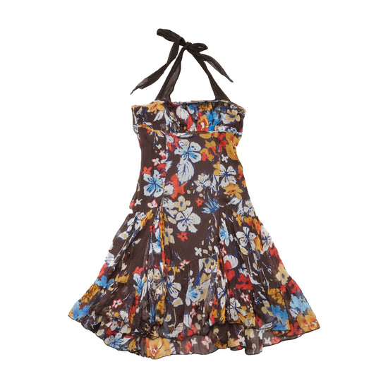 Vestido Halter Liu Jo em Seda floral