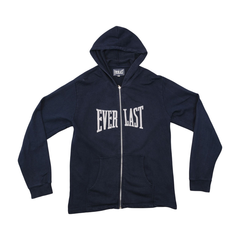 Everlast Vintage Navy Cotton Full Zip Logo Hoodie