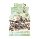 Deliziosa Zebra Print Tie Neck Tank Top