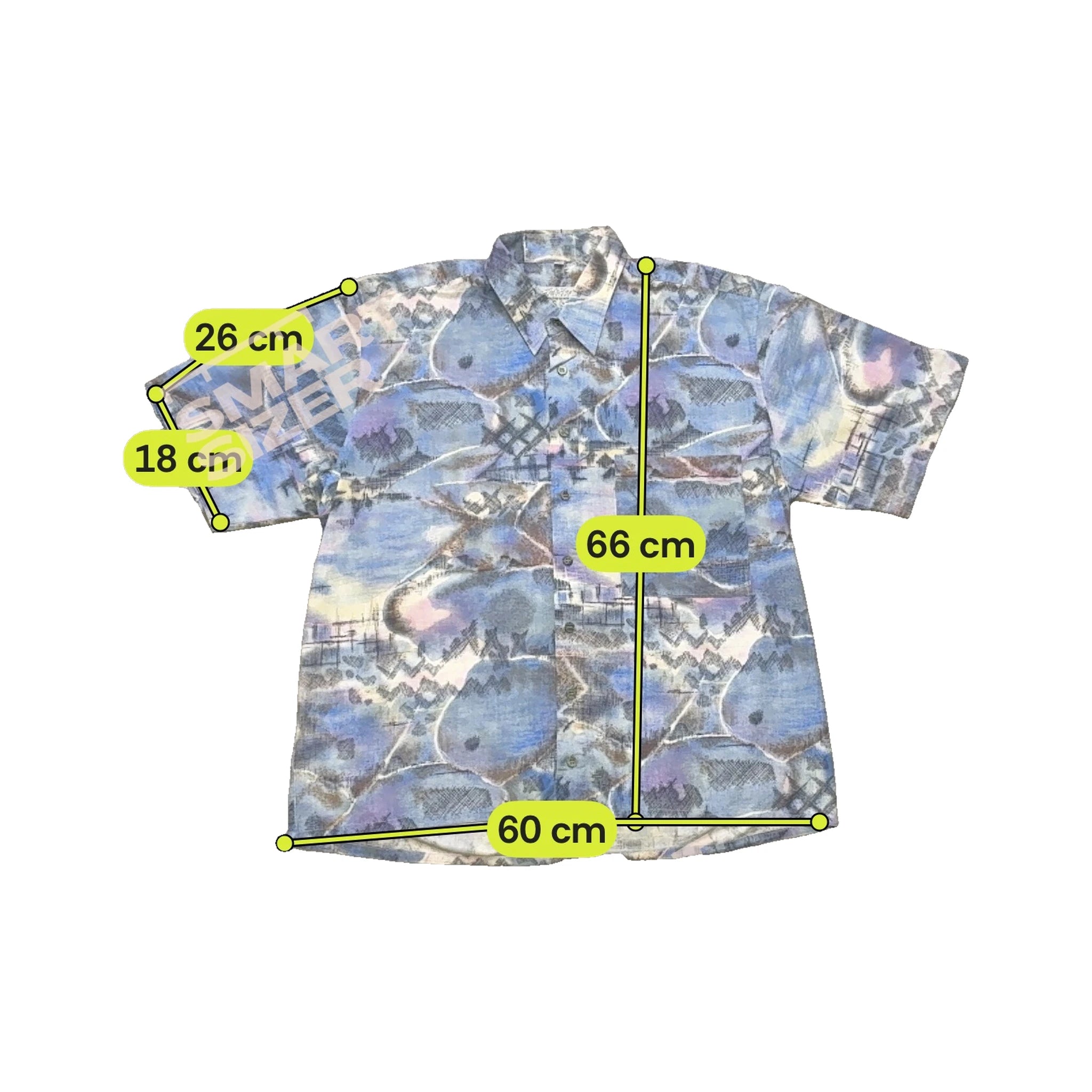 Camisa de Manga curta com estampado Pictórico azul abstrato