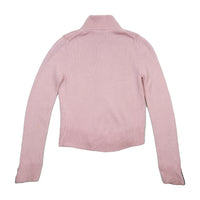 Pink Wool Zip Sweater