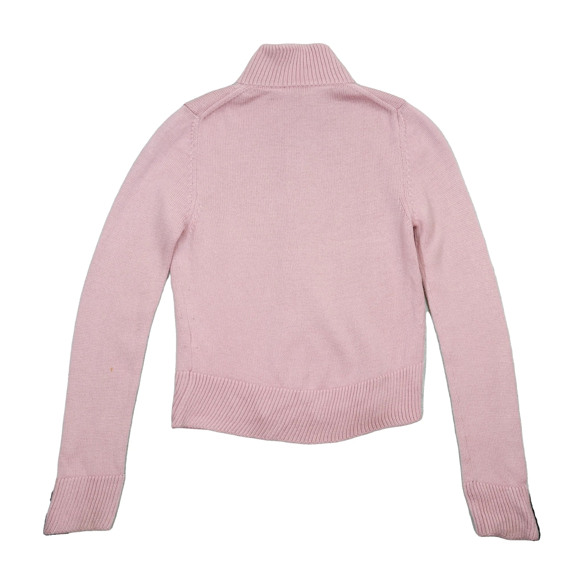 Pink Wool Zip Sweater