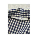 Blue e gcs Vintage Navy White Gingham Cotton Sleeveless Blouse