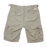 Scotch & Soda Beige Cotton Ripstop Cargo Shorts