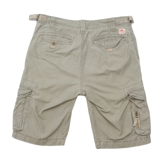 Scotch & Soda Beige Cotton Ripstop Cargo Shorts