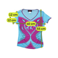 Kisses XXX Sheer Mesh Appliqué Heart T-shirt