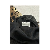 Leopard Print Ruffle Asymmetrical Handkerchief Hem Slip Dress