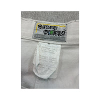 Crazy World by Biolife Vintage White Cotton Wide Leg Utility Pants