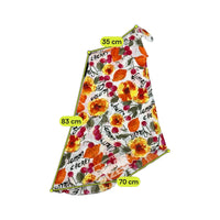 One Shoulder Fruit Floral Mesh Dress