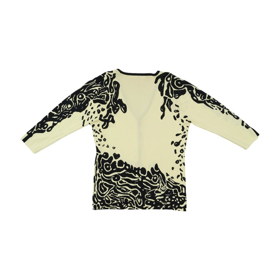 Jei Lo Abstract Animal Print Long Sleeve Button-Up Shirt