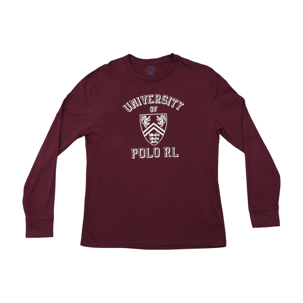 Polo Ralph Lauren University Crest Graphic Cotton Long Sleeve Shirt